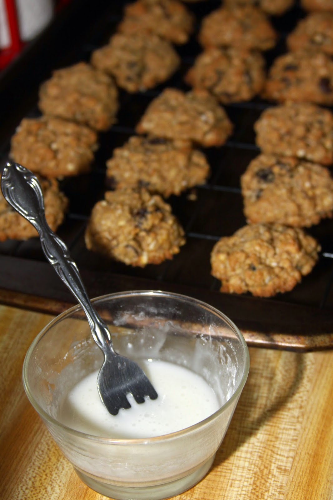 For the Love of Food Old Fashioned Iced Oatmeal Raisin Cookies