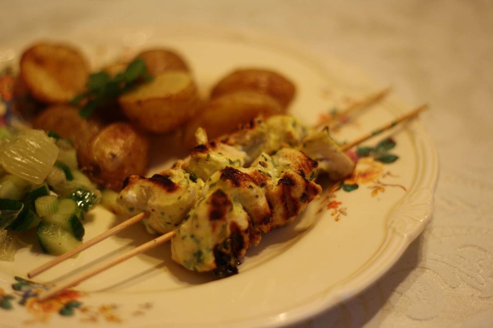 MissMuffin Grilled Chicken Kebabs with Meyer Lemon Salsa