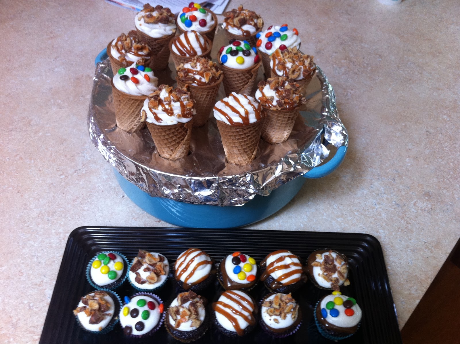 The Domestic Life Ice Cream Cone Cupcakes