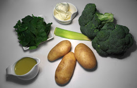 crema de brócoli con espinacas y queso mascarpone - ingredientes