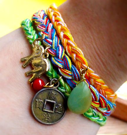 Re Vamp Your Friendship Bracelets Quiet Lion Creations I Made A Set Out Of My Three Friendship Bracelets With Coordinating Charms Here Are The Photos