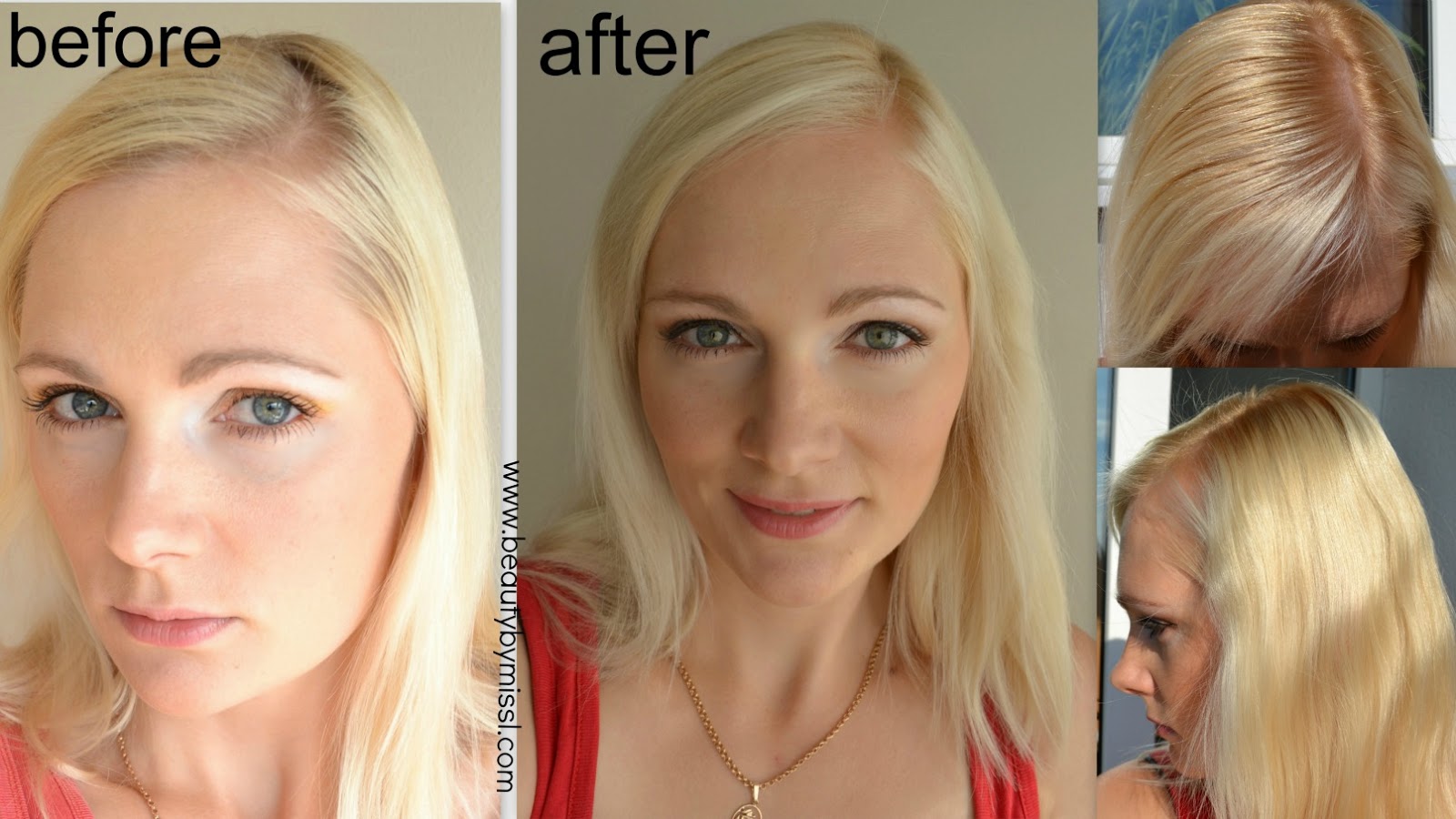 SEARCH AND BUY THIS PRODUCT Crème Gloss Glossy Blonds 1021 Light Pearl Blond before and after