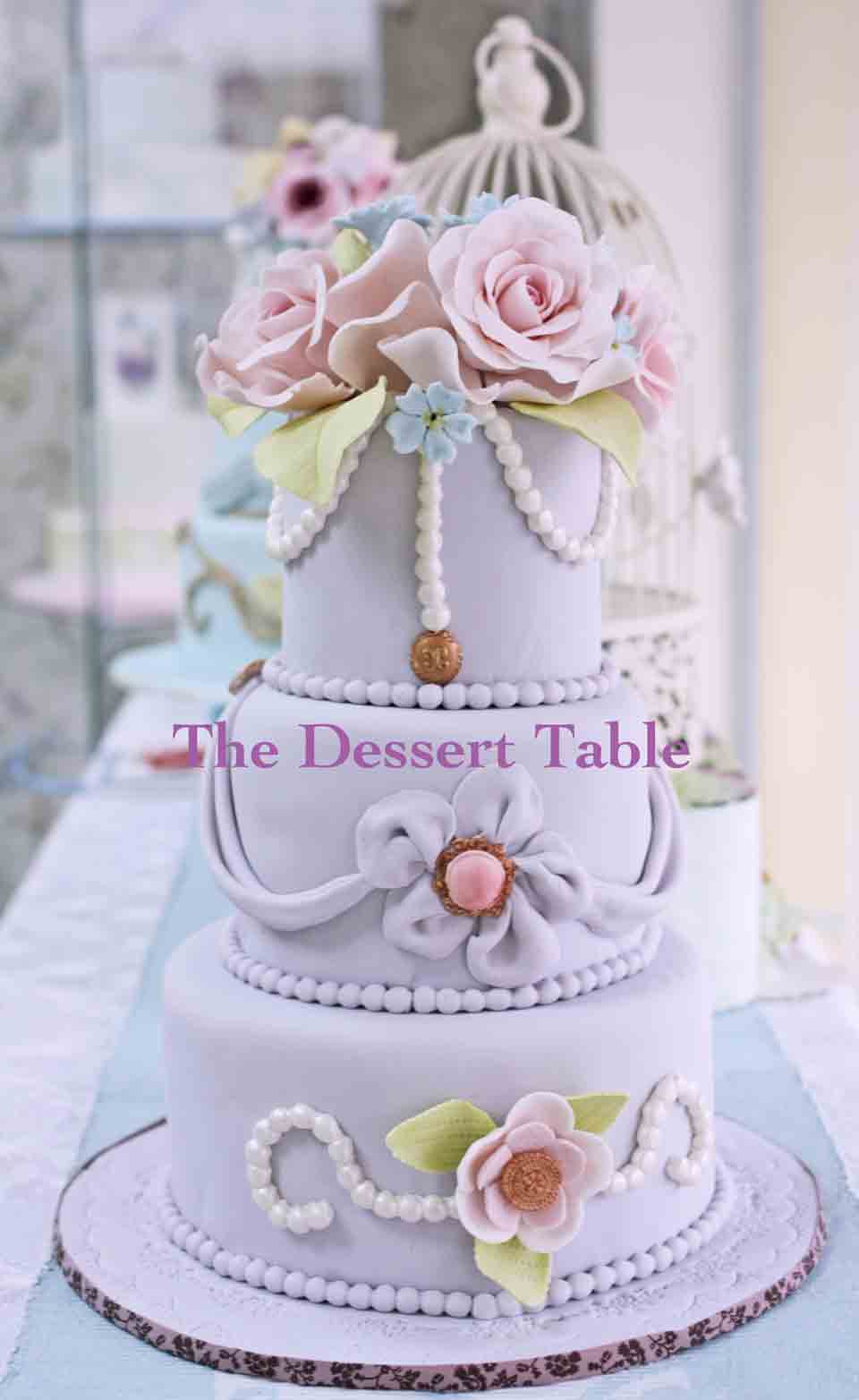 THE DESSERT TABLE CAKE DESIGN CLASS Shabby Chic Inspired Cake 56