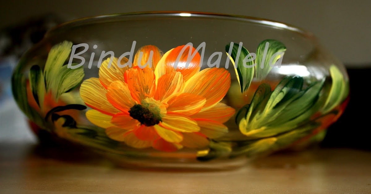 crazy for colors! Hand painted glass bowls......