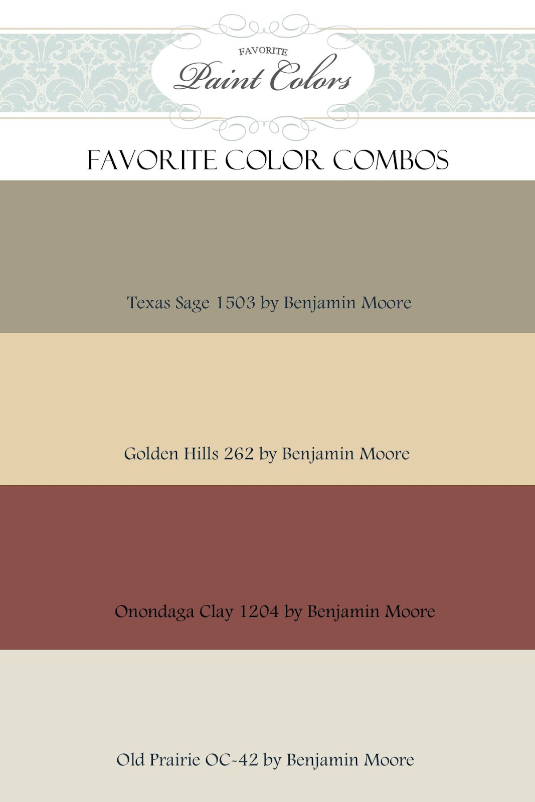 benjamin moore color combination