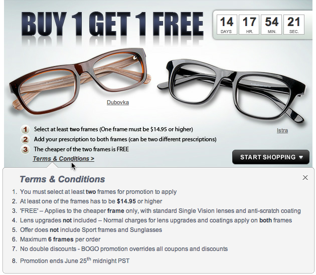EyeBuyDirect BOGO Just Getting Started GlassyEyes