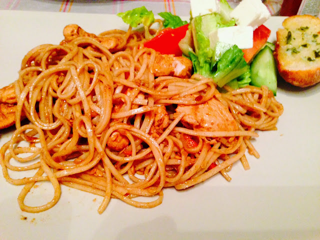 Chicken sesame and honey noodles