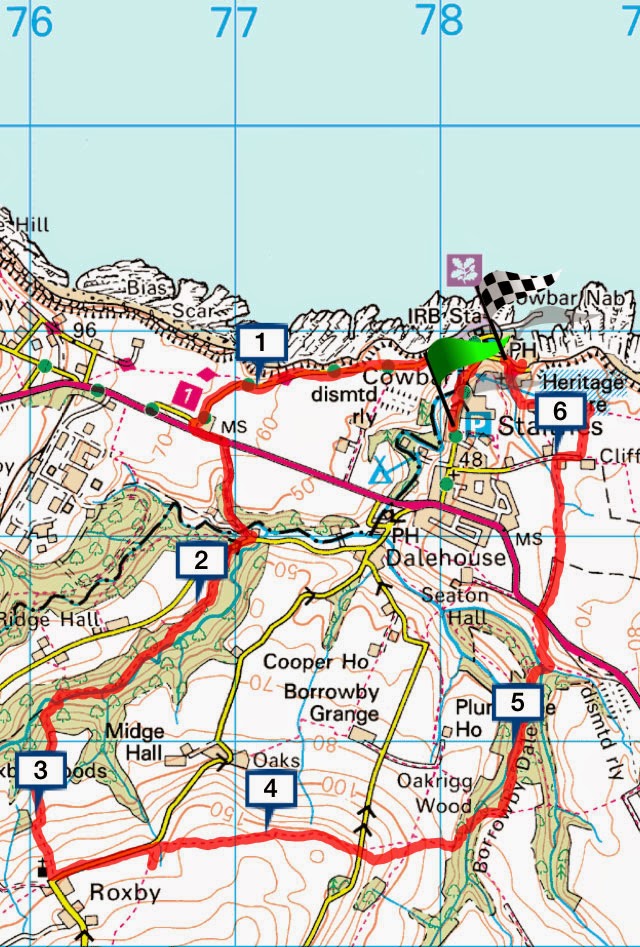 Staithes Cleveland Way circular walk, map, route, North-Yorkshire Staithes Cleveland Way circular walk, map, route, North-Yorkshire