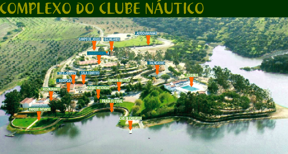 Zonas das Infra-estruturas do Complexo do Clube Náutico