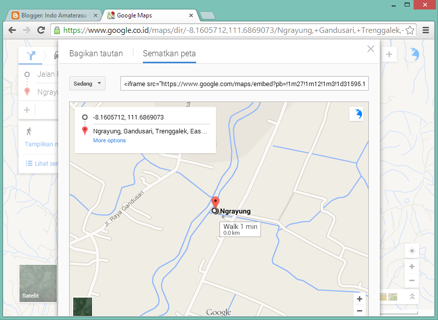 Cara Menampilkan Peta Google MAP di Blog/ Website ...