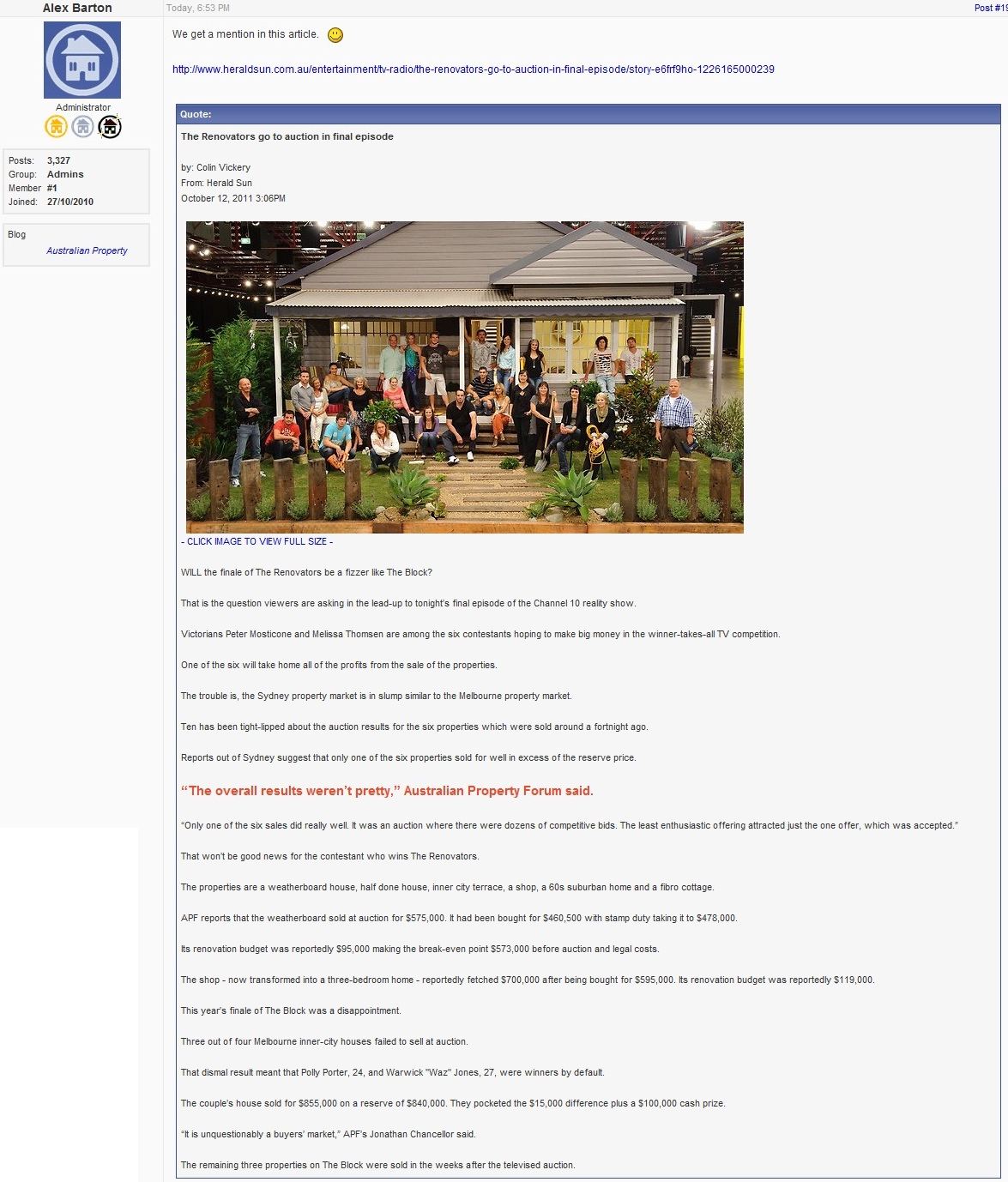 ... the forum (later modifying it, removing the content when Herald Sun did) ... ... the forum (later modifying it, removing the content when Herald Sun did) ...