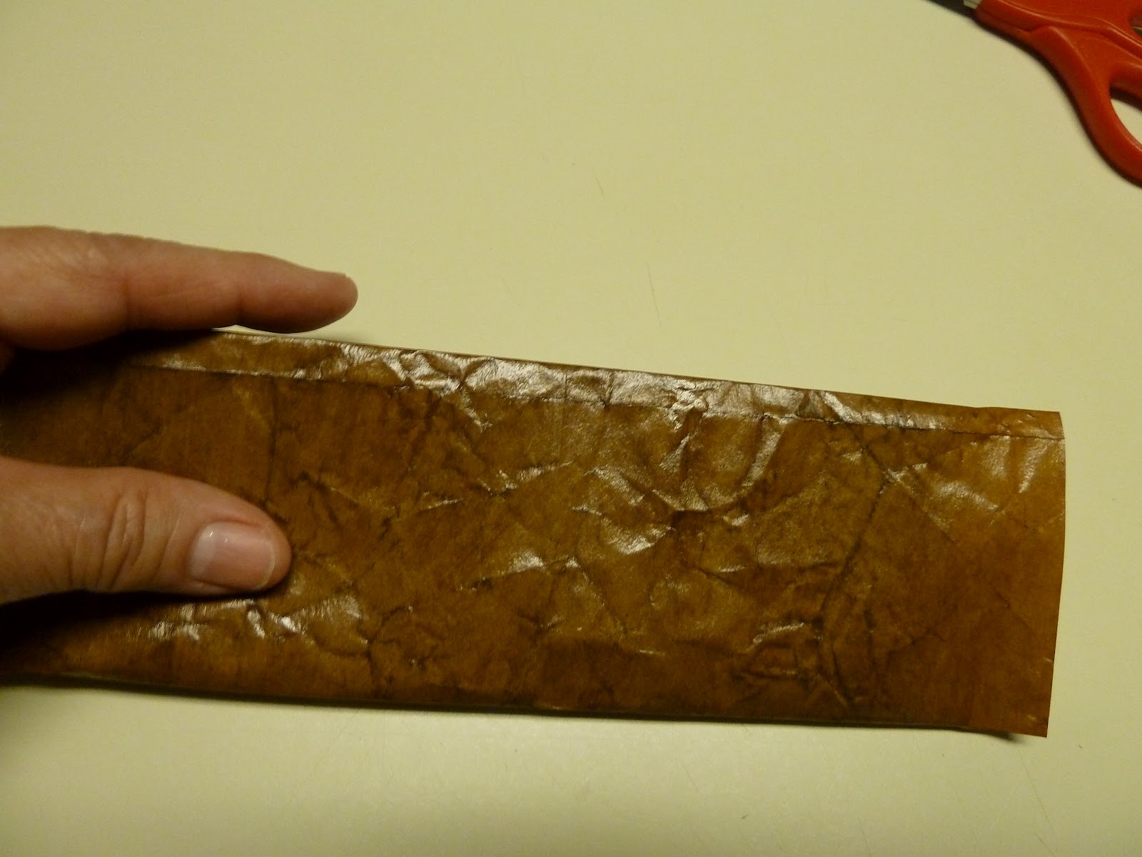 Make it easy crafts Leatherlike brown paper bag origami wallet