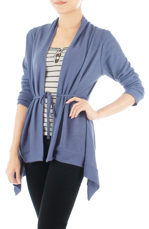 Wanderer Fine Knit Cardi – Lavender Blue