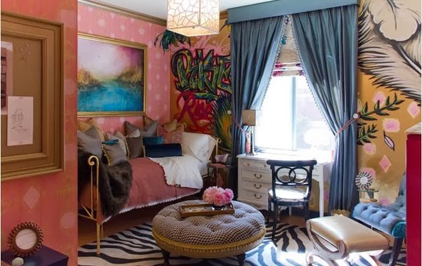 chambre multi-couleur