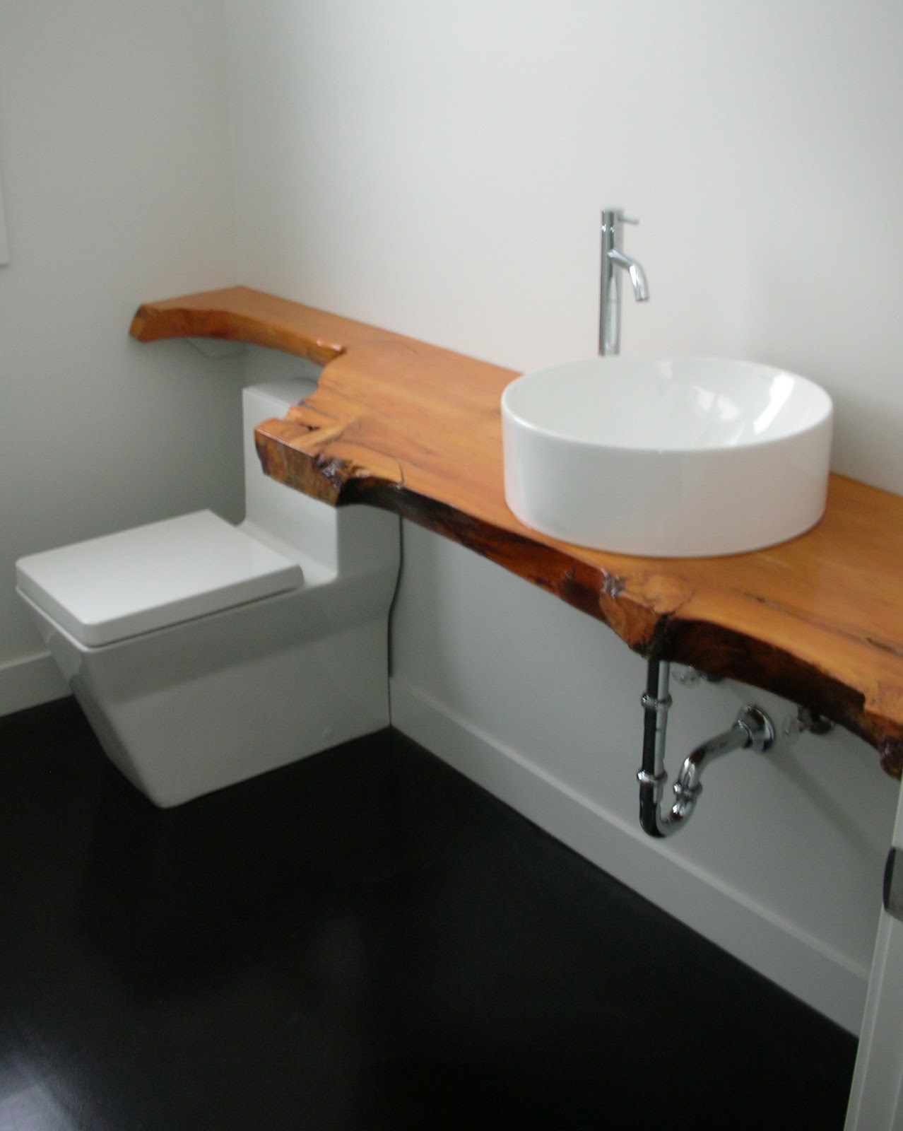 Contemporary bathroom vanities Bathrooms with Stained Concrete Floors