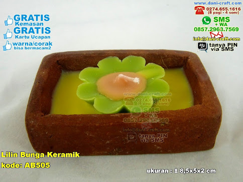 Lilin Bunga Keramik