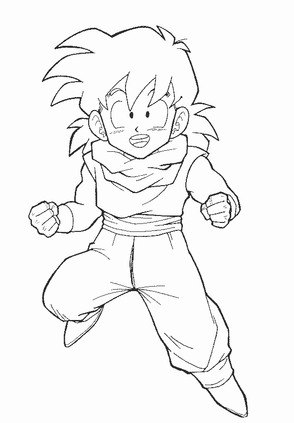 Dragon Ball Z desenhos para imprimir colorir e pintar do Goku