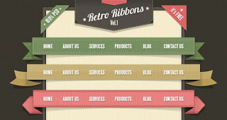 Retro ribbon for your site Retro ribbon for your site
