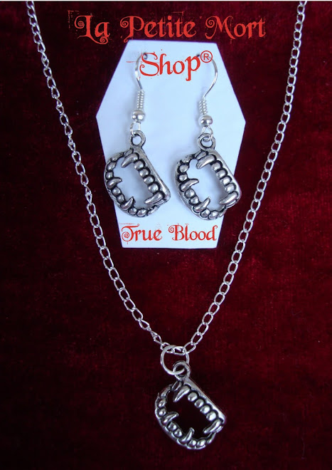 Cadena y pendientes "True Blood"