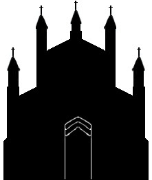 church with door silhouette