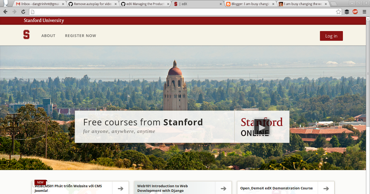 I am busy changing the world edxplatform Using the Standford theme