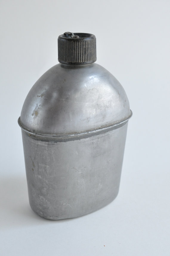 bingbabel US Army Stainless Steel Vollrath Canteen