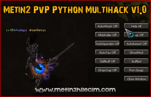 Metin2 PvP Python Multihack v1.0 Metin2 PvP Python Multihack v1.0