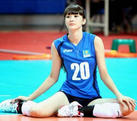 Gambar Cewek Cantik Sabina Altynbekova Pemain Volley Kazakhstan Imut Badan Tinggi 