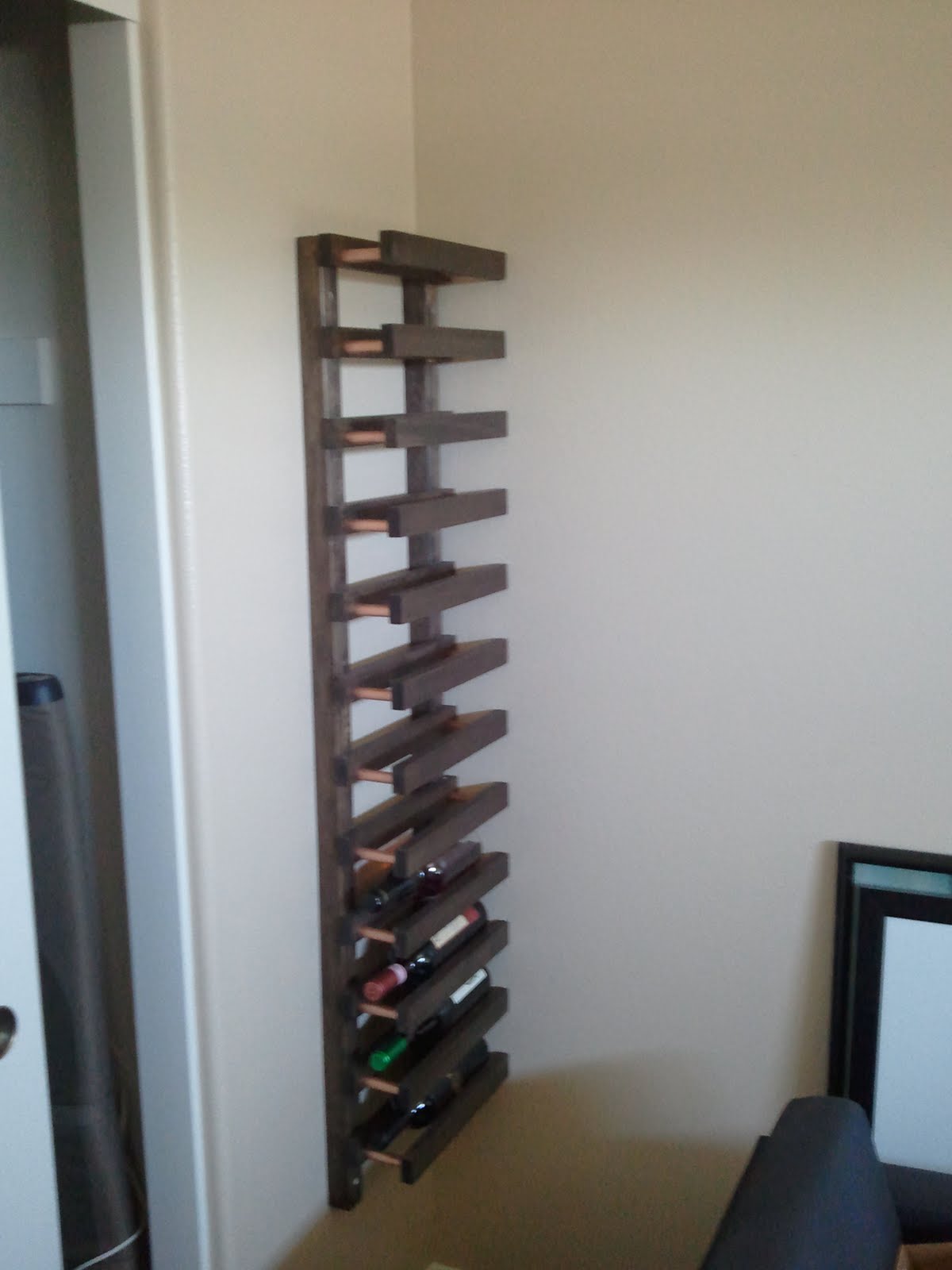 Designs By Dezan Poplar/Copper Wine Rack