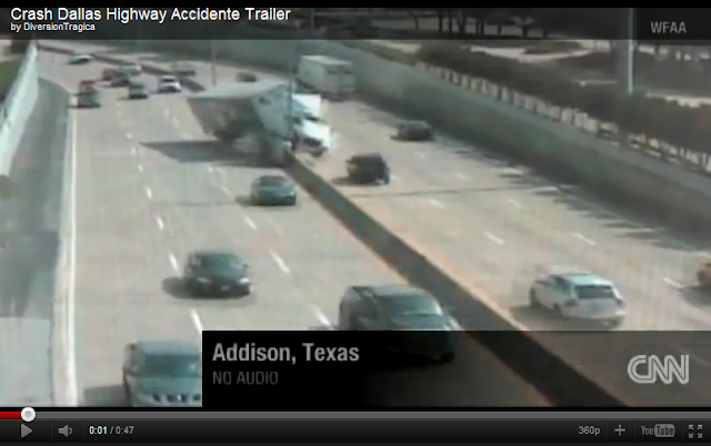 videos de camiones accidente trailer dallas texas