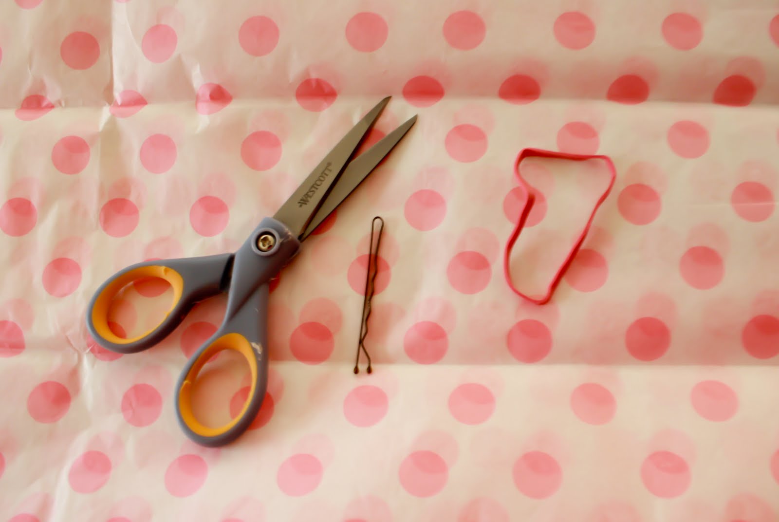 Tissue paper flower hair clips