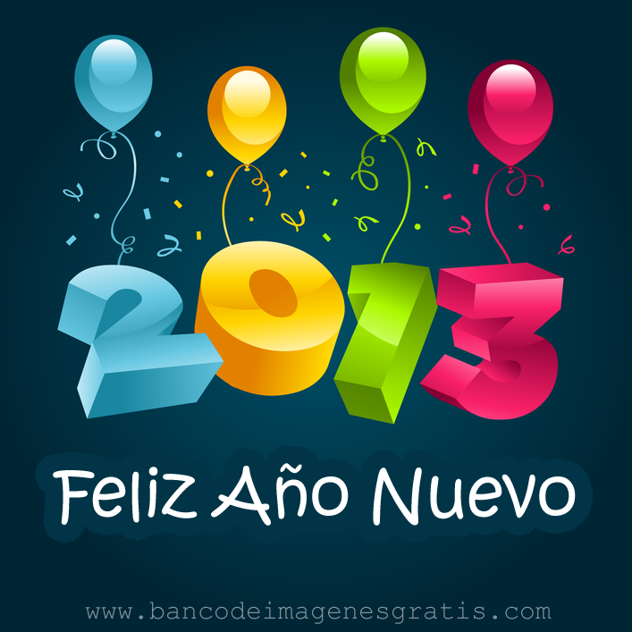 Banco de Imágenes Gratis: ¡Feliz Año Nuevo 2013! - Happy New