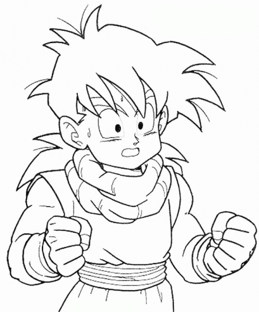 Coloring Goku title=