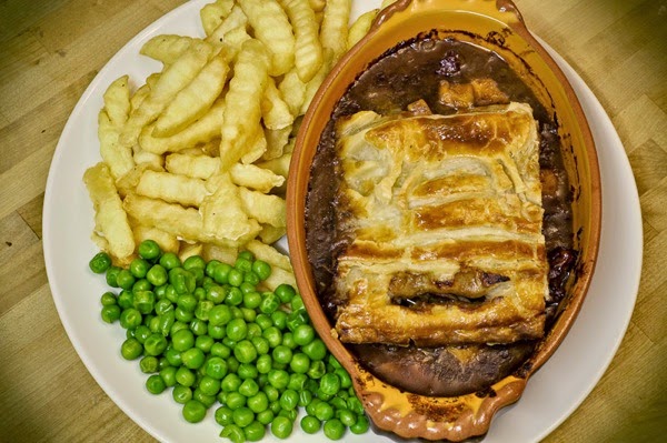 Horrible Fake Meat Pie and Frozen Chips