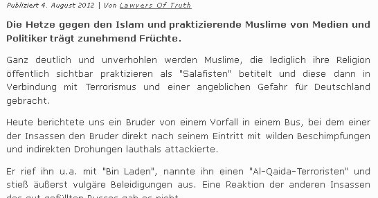 Von Salafisten, Faschisten und anderem Zeugs Beim Barte des Ibrahim Al