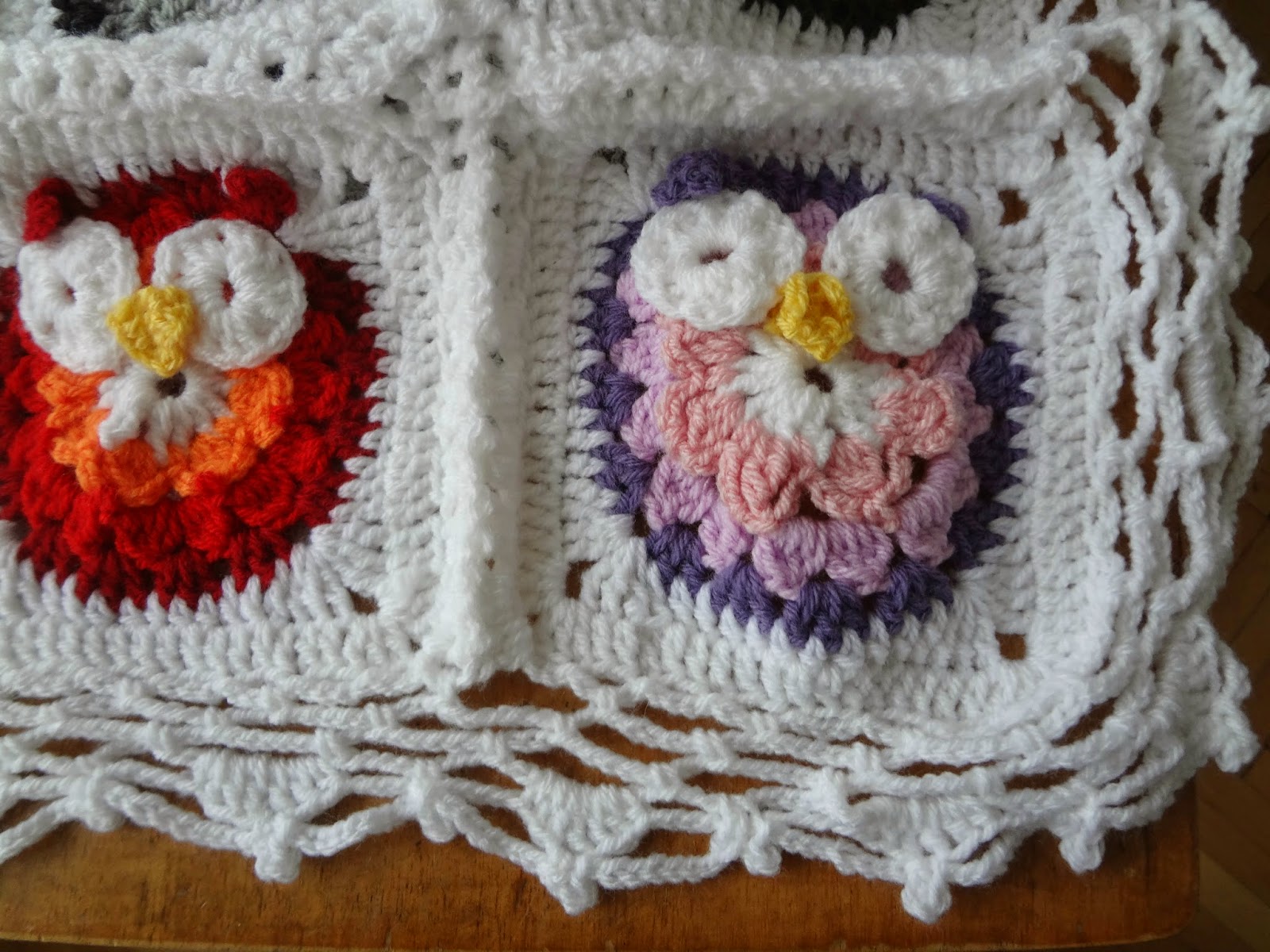 Little Treasures: Crochet Owl Blanket Pattern