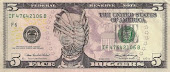 5 Dollar Bill - Face Hugger