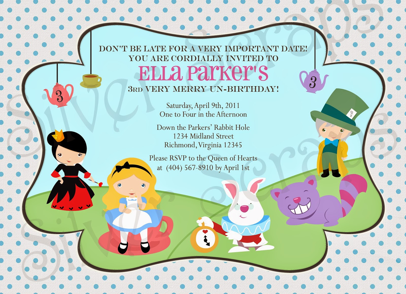 Alice in Wonderland Birthday Baby Shower Theme