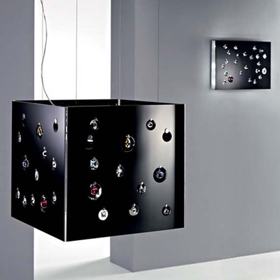 Unique Lamp Shade design, Atractive Lamp Shade design, glamorous black