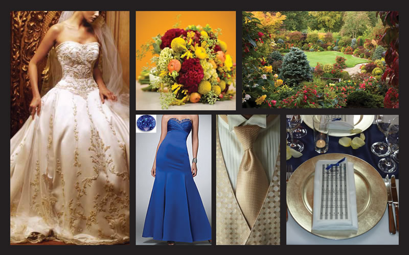  warm Design using the colors of Fall combined with Royal Blue and Gold