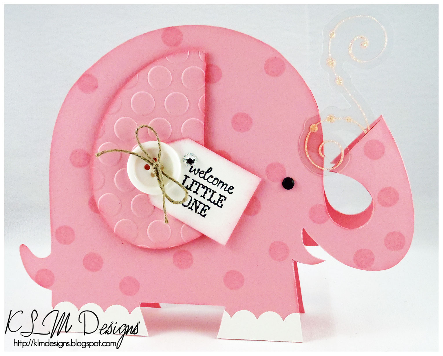 KLM Designs Baby Pink Elephant
