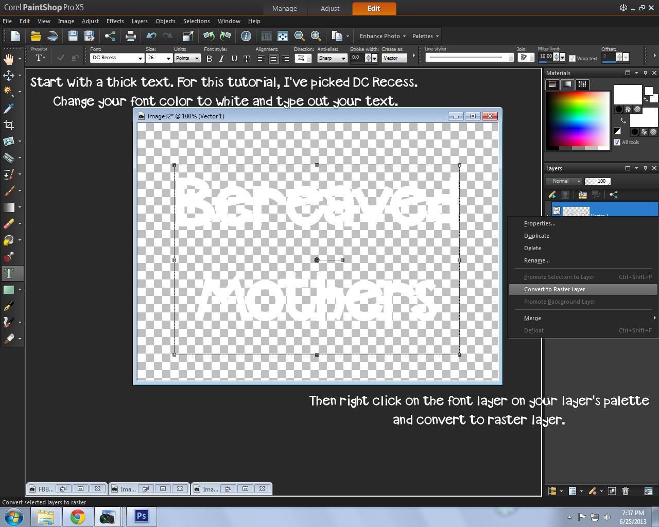 Finding Forever Designs "Glow" Text Tutorial Paint Shop Pro