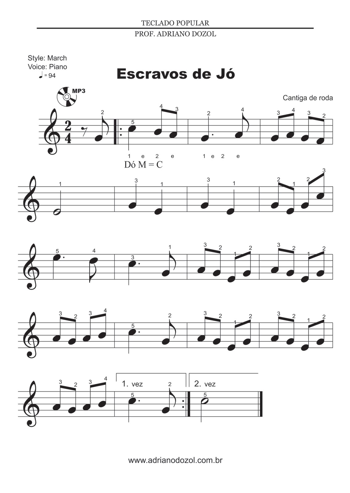 Podes Reinar - Louvor Partitura Teclado 