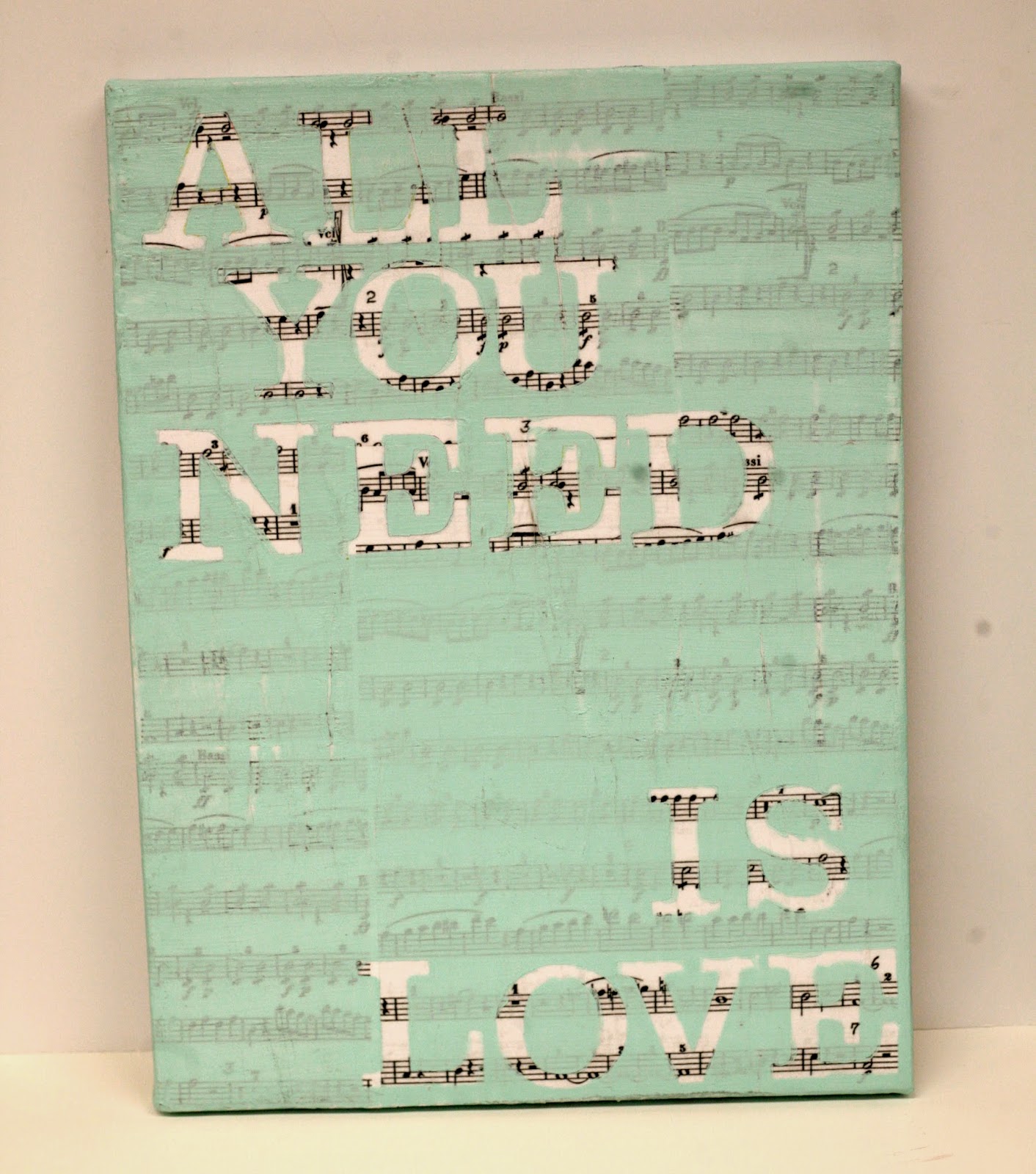 Ben Franklin Crafts and Frame Shop All You Need Is Love Wall Art Tutorial