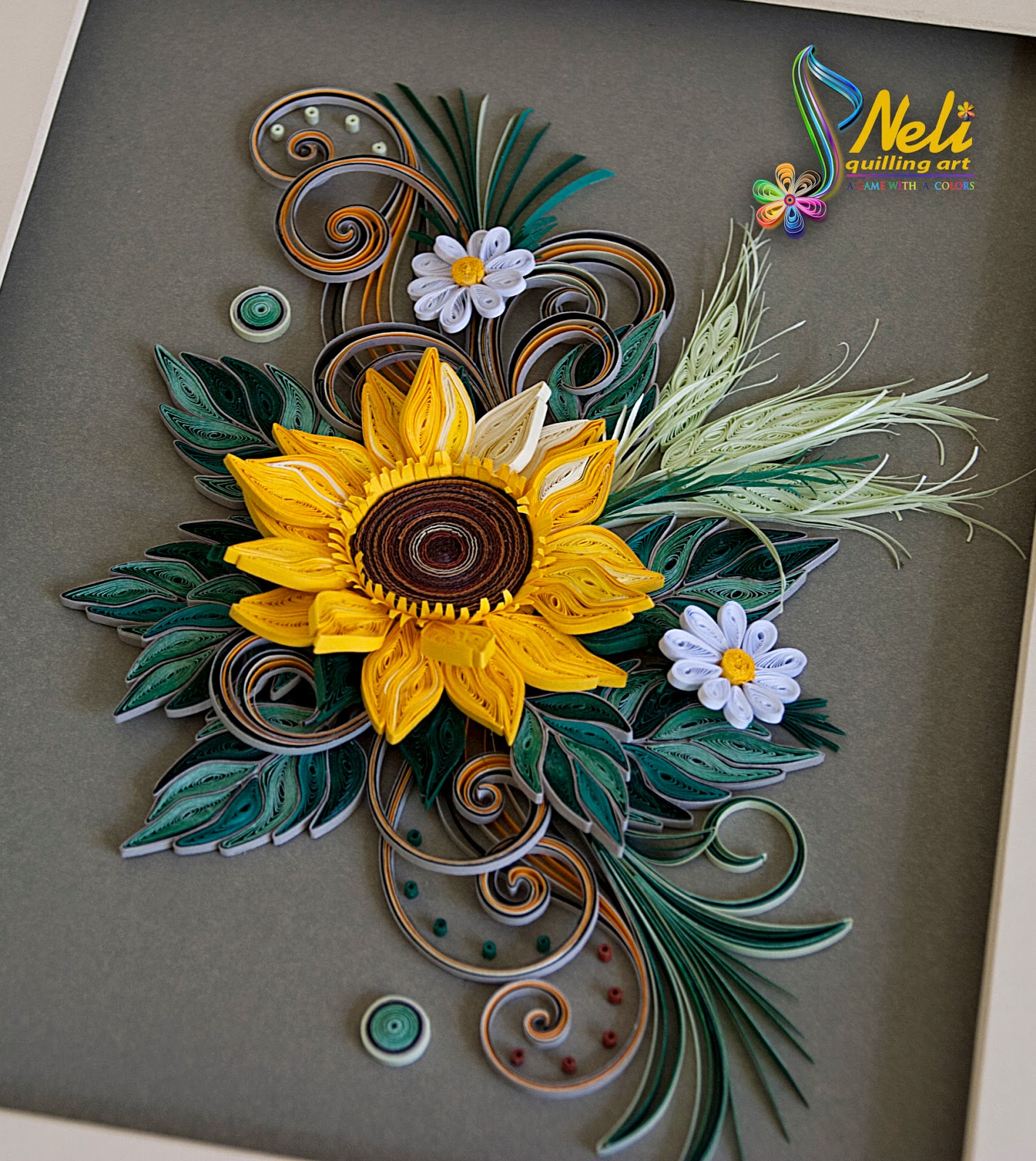 Neli Quilling Art Quilling picture sunflower