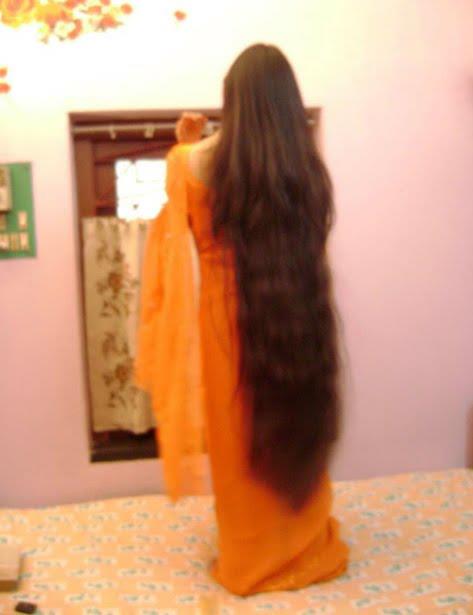 Indian Long hair girls: Indian long hair girls in traditional ethnic wear