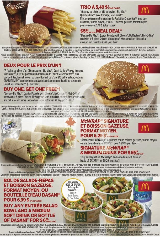 Mcdonalds coupons au