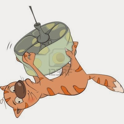 Deepthroat gagging porn tube Cat swinging on ceiling fan