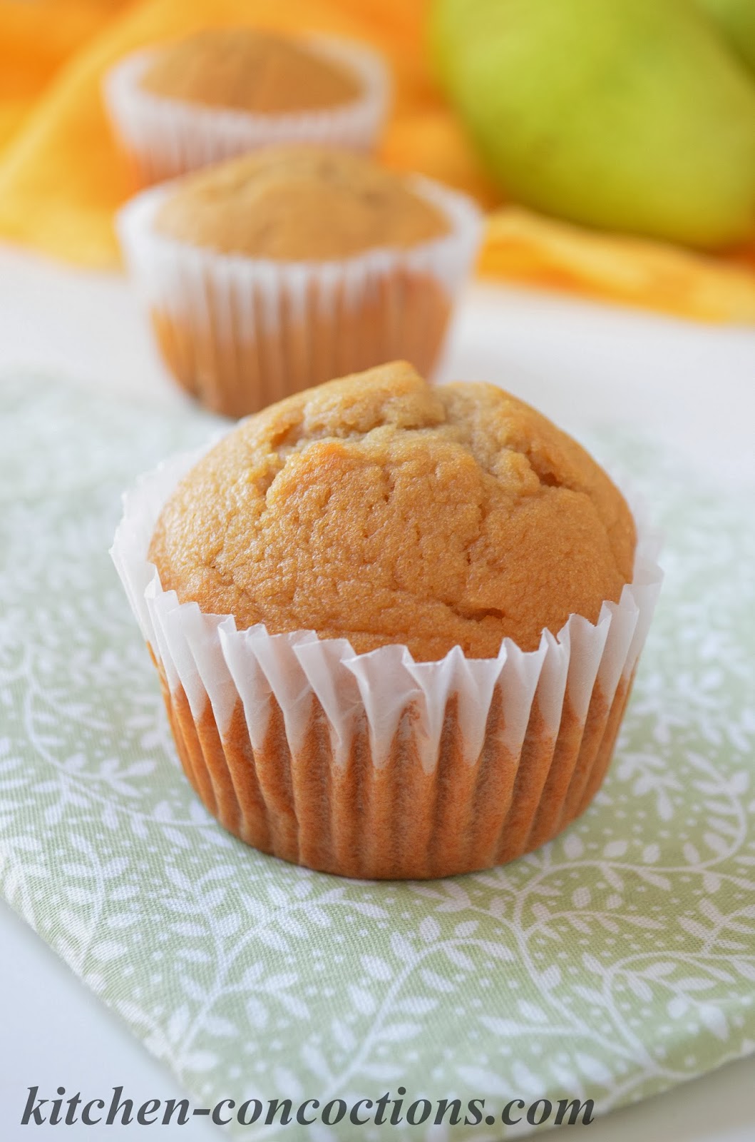 Honey Pear Muffins Kitchen Concoctions