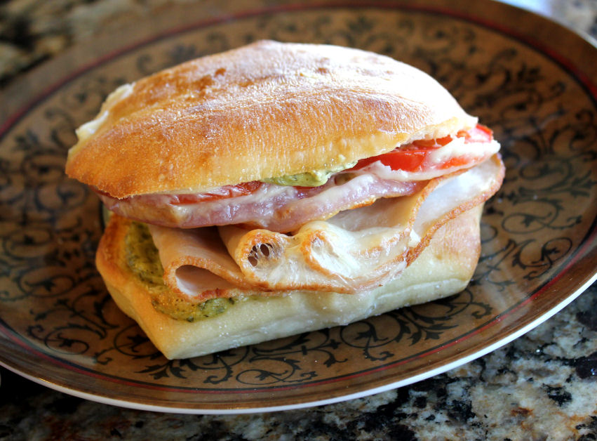 Costco Turkey Pesto Provolone Sandwich Melt Jamie Cooks It Up